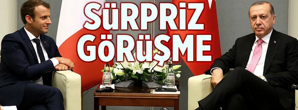 Cumhurbaşkanı Erdoğan, Macron ile görüştü