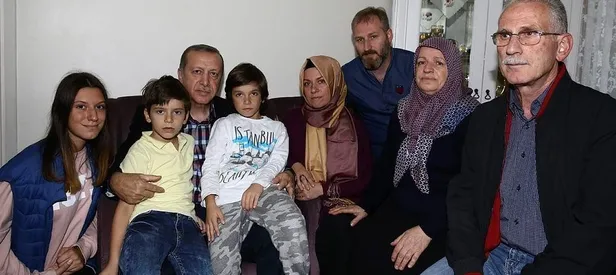 Erdoğan'dan şehit ailelerine ziyaret