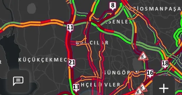 İstanbul’da trafik yoğunluğu akşam saatlerinde yüzde 83’e ulaştı