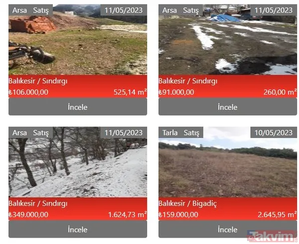 Prefabrik ev, bahçe, çiftlik hayali kurana müjde! Milli Emlak satılık arazi ilanlarını duyurdu! 13 bin TL'ye İzmir Tire'de satılık arsa! - 20