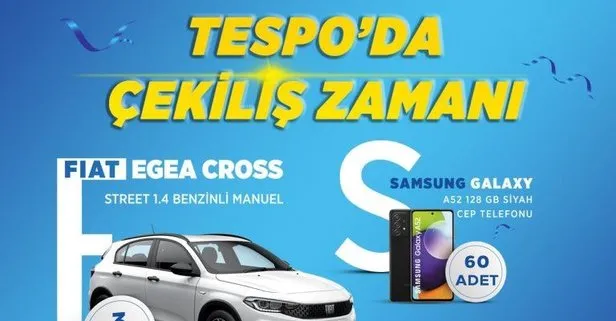 Tespo Kampanyası çekiliş sonuçları: İşte Fiat Egea Cross Street ve Samsung Galaxy A52 128 GB kazanan talihliler