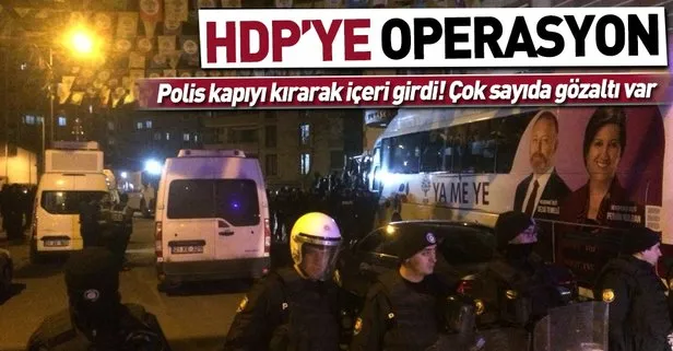 Diyarbakır’da HDP’ye operasyon! Çok sayıda gözaltı var