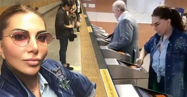 Ebru Yaşar metroyu keşfetti