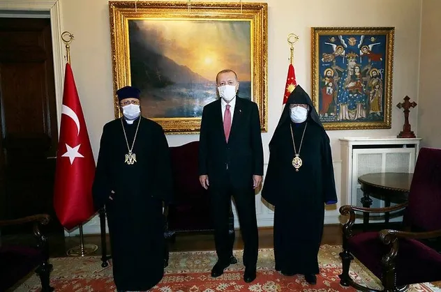 Başkan Erdoğan, Türkiye Ermeni Patriği Sahak Masalyan ile bir araya geldi