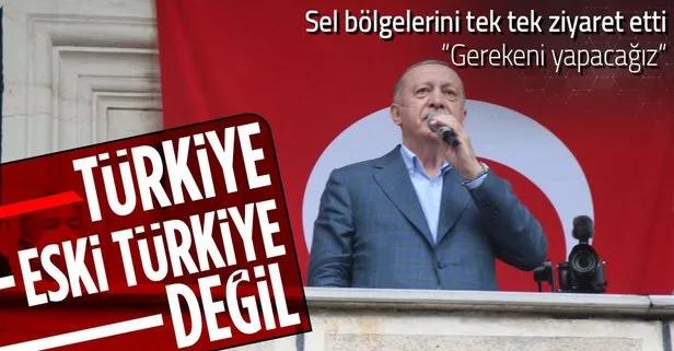 Son dakika: Başkan Erdoğan Rize’den sonra Artvin’de selzedelere mesaj: Ne gerekiyorsa yapacağız
