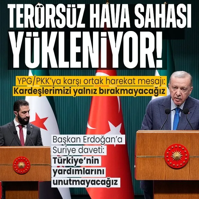 Başkan Erdoğan ve Ahmet Şara’dan ortak basın toplantısında önemli açıklamalar