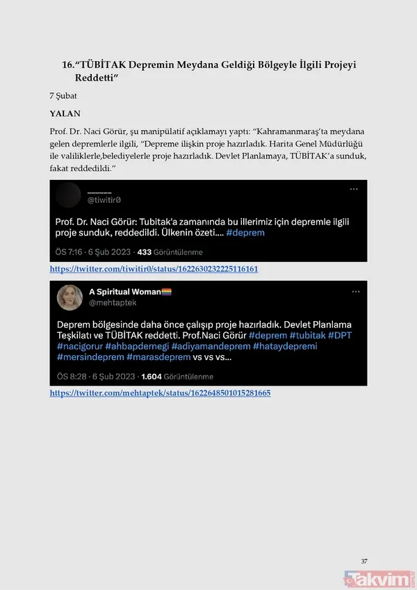 Felaket tellalları! Sosyal medyada paylaşılan yalanlar ve gerçekler - 44