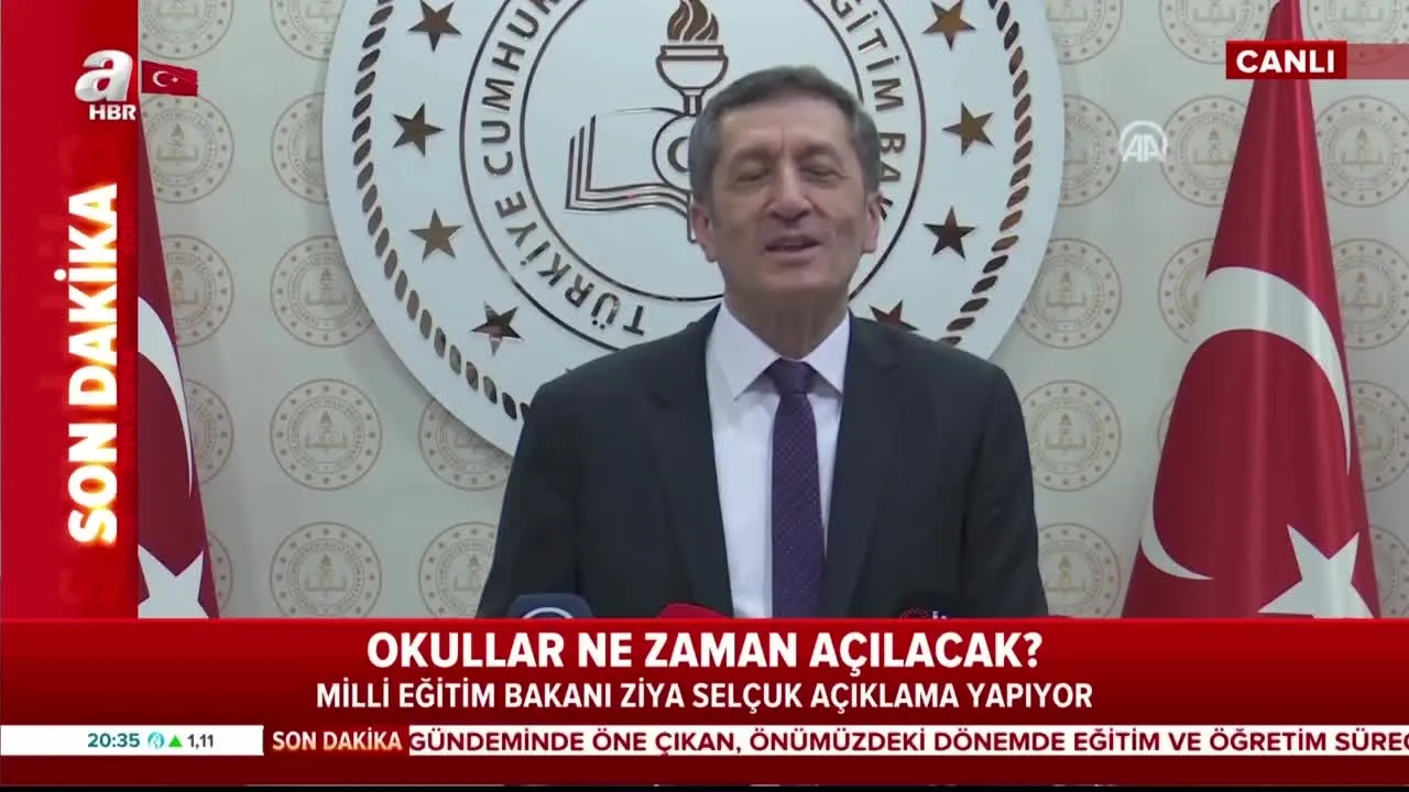 Milli Eğitim Bakanı Ziya Selçuk okulların açılacağı tarihi duyurdu