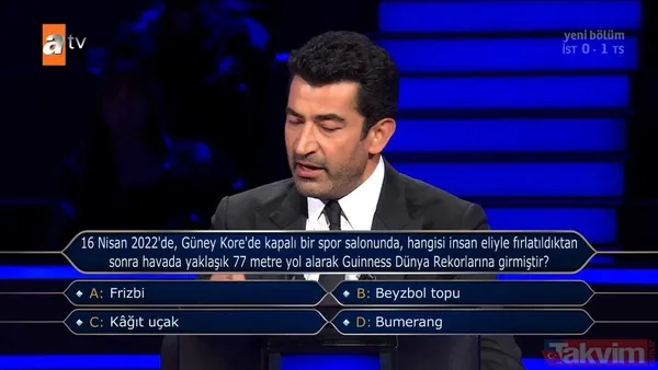 Kenan İmirzalıoğlu'nun sunduğu Kim Milyoner Olmak İster'de hareketleri ve cevaplarıyla geceye damga vuran yarışmacı! - 2