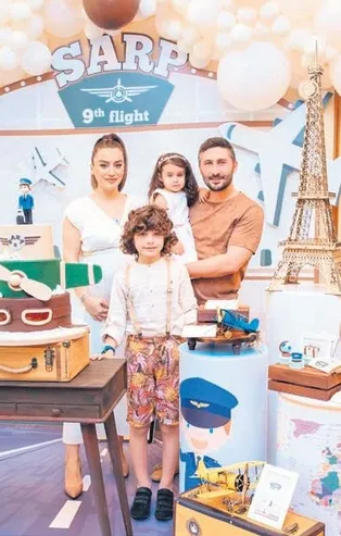 Sabri Sarıoğlu ile eşi Yağmur Sarıoğlu çocukları Sarp'ın 9. yaş gününü kutladı