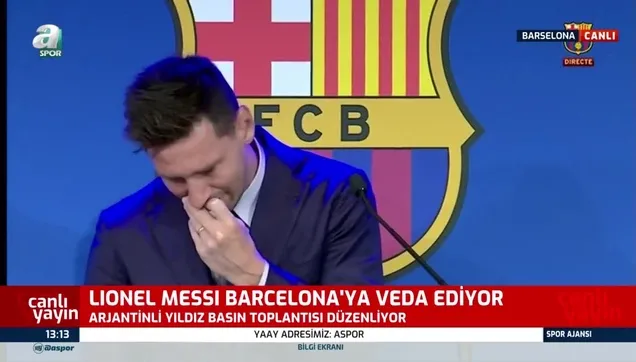 Barcelona'dan ayrılan Messi basın toplantısında gözyaşlarına boğuldu