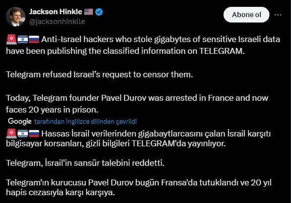 Kendine demokrat sahtekar Batı! META'ya suspus Telegram'a baskı... Pavel Durov Fransa'da gözaltına alındı | Elon Musk topa girdi-7