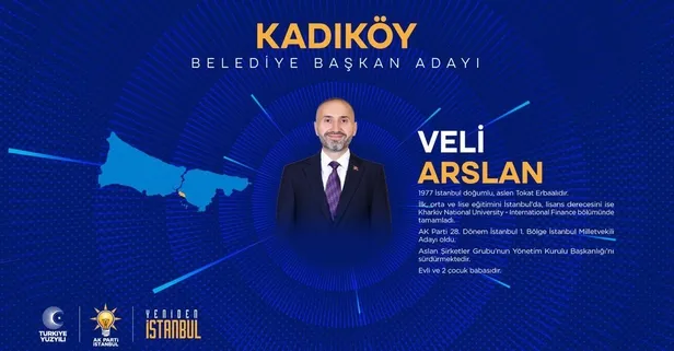 Veli Arslan kimdir, kaç yaşında, nereli? İstanbul Kadıköy Belediyesi AK Parti MHP, CHP ve İYİ Parti başkan adayları kim oldu?