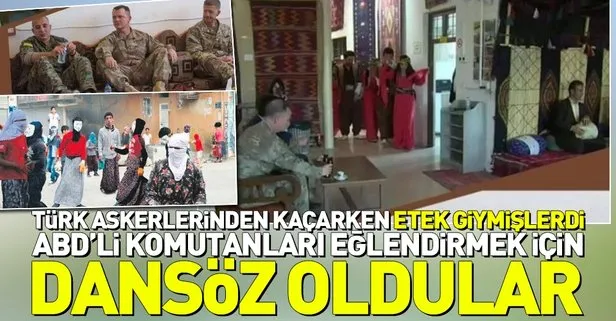 YPG’li teröristler ABD’li komutanlar için dansöz oldu
