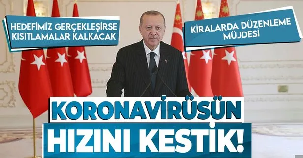Başkan Erdoğan dün katıldığı açılış konuşmasında Covid-19 tedbirlerine vurgu yaptı! Koronavirüsün hızını kestik