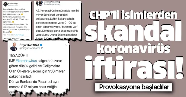 CHP'li isimlerden skandal koronavirüs iftirası