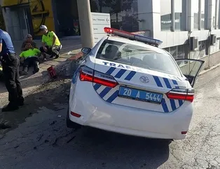 Ekip otosu ile otomobil çarpıştı