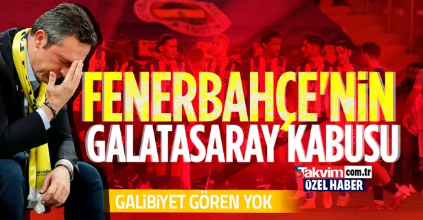 Fenerbahçe'de Galatasaray derbisi öncesi çarpıcı gerçek! Kadıköy'de galibiyet gören yok...