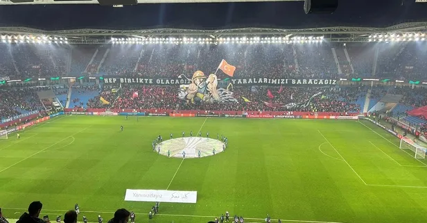 Trabzonspor Basel maçında taraftarlardan unutulmayacak koreografi!