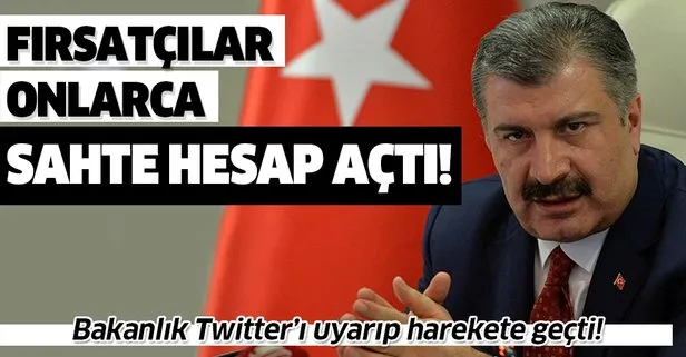 Bakan Koca adına onlarca sahte hesap!