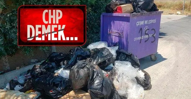 İzmir Çeşme’de çöp krizi! CHP’li belediye seyirci kaldı...