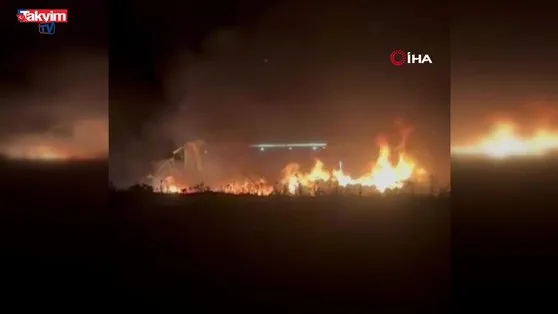 Ankara’da korku dolu gece: Tır alev aldı