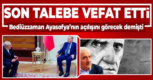 Bediüzzaman Said Nursi’nin hayattaki son talebesi Hüsnü Bayramoğlu Bediüzzaman Said Nursi’nin hayattaki son talebesi Hüsnü Bayramoğlu