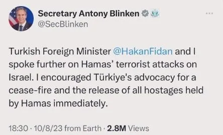 Bakan Fidan'dan İsrail - Filistin diplomasisi: Birleşik Krallık Dışişleri Bakanı James Cleverly ile görüştü-3