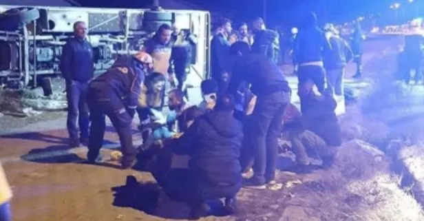 Ankaragücü taraftarlarını taşıyan otobüs kaza yaptı: 2 ölü