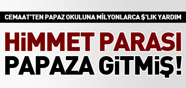 Cemaat’ten papaz okuluna bağış!