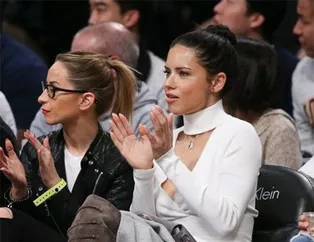 Adriana Lima NBA maçına damga vurdu!