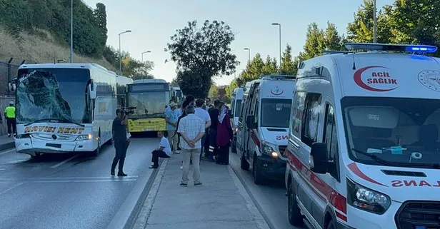 Üsküdar'da İETT otobüsü ile şehirlerarası yolcu otobüsü kaza yaptı: Yaralılar var