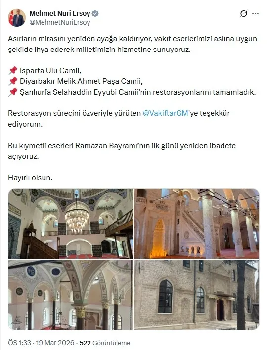 sanliurfa-diyarbakir-ve-ispartada-3-tarihi-cami-ramazan-bayraminda-ibadete-aciliyor-1773917615371.jpeg Şanlıurfa, Diyarbakır ve Isparta'da 3 tarihi cami Ramazan Bayramı'nda ibadete açılıyor-3