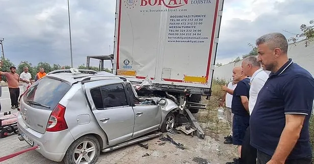 Samsun’da römorka çarpan otomobildeki 2 kişi can verdi!