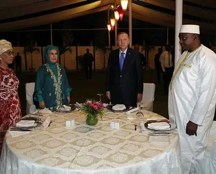 Son dakika: Başkan Erdoğan Gambiyada onuruna verilen yemeğe katıldı