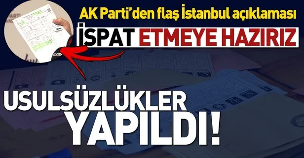 AK Parti’den İstanbul ve Ankara’daki seçim sonuçlarıyla ilgili açıklama