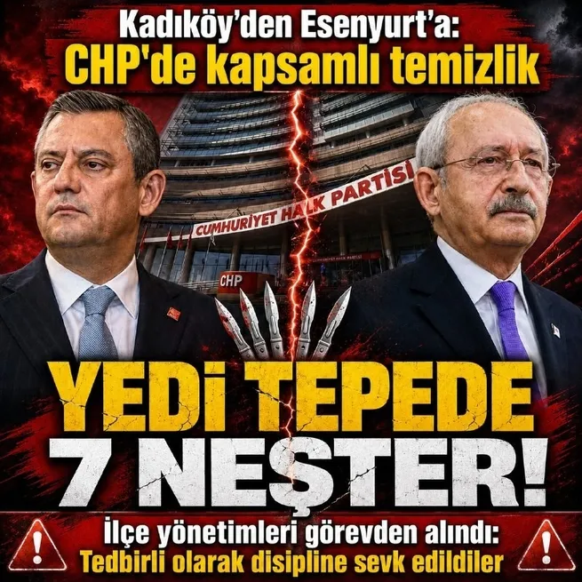 CHP’de 7 ilçe yönetimi görevden alındı: Disiplin süreci başlatıldı