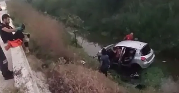 Otomobil sulama kanalına düştü: 1 ölü, 2 yaralı