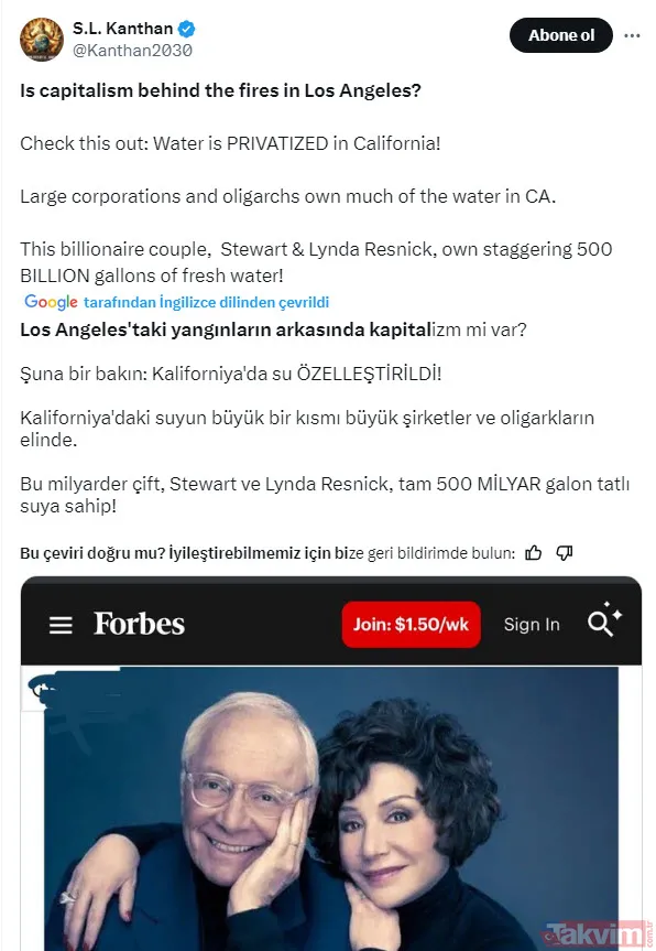ABD'yi "Gazze" yapan yangınların arka planındaki Yahudi! California'daki barajlara 'siyonist' ambargo... Resnick çifti ve İsrail bağı - 13
