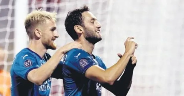 Hakan Çalhanoğlu coştu Milan tur atladı