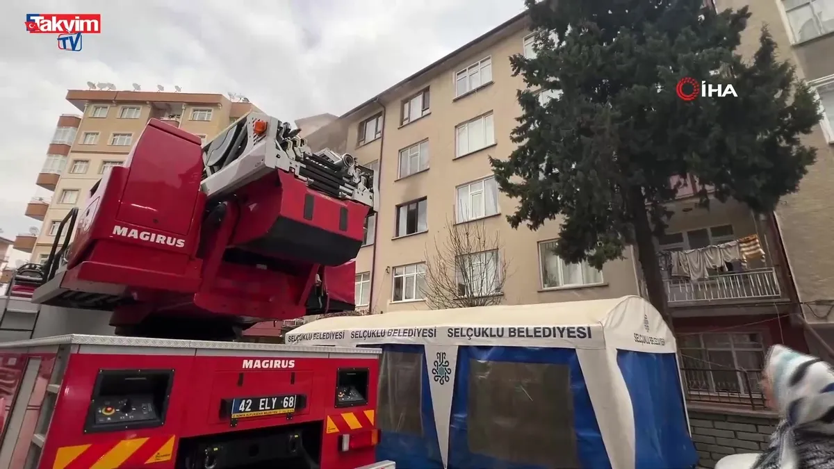 Konya'da dairedeki kombi patladı: 1 yaralı