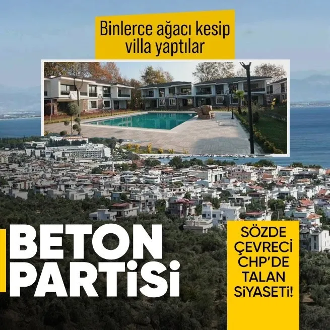 Sözde çevreci CHPliler! Kaz Dağları ve çevresindeki ağaçları katledip betonla doldurdular