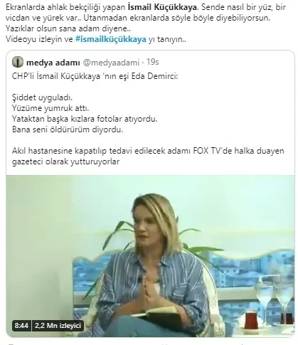 FOX sunucusu İsmail Küçükkaya'nın maskesi düştü, eski eşi Eda Demirci'ye destek yağdı! "Dayakçı İsmail'i teşhir ediyoruz" - 20