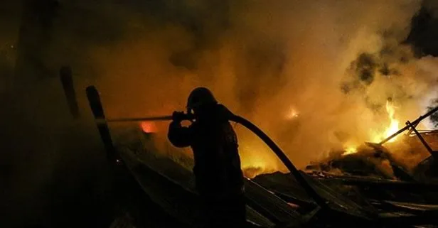 Ankara'da pelet deposunda yangın
