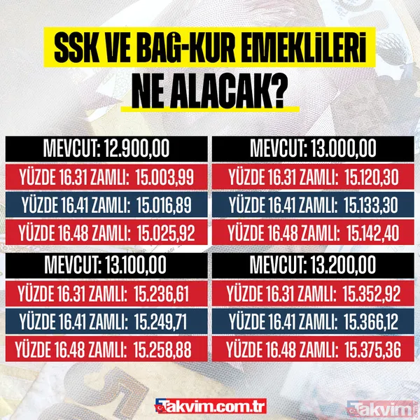 EMEKLİYE % 16 ZAM SENARYOSU! SSK ve Bağ-Kurlunun Ocak’ta aylıkları ne kadar olacak? İşte tahminler ve hesaplamalar - 12
