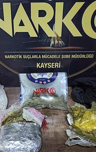 Kayseri'de uyuşturucu taciri 2 kilo esrar ile yakalandı