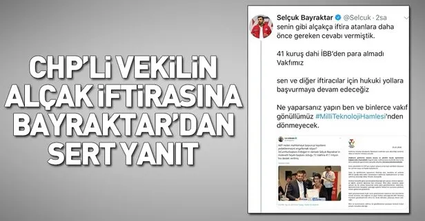 CHP'li Ağbaba'nın İBB iftirasına Bayraktar'dan sert yanıt