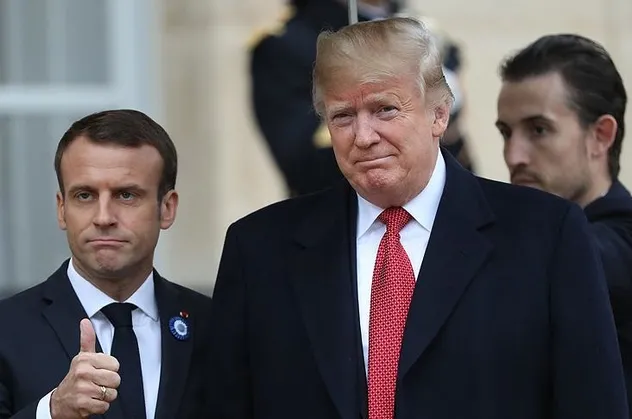 Trump ve Macron, Suriye ve yeni tip koronavirüsü (Kovid-19) görüştü