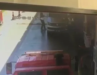 Benzin doldurulan aracı böyle çaldı