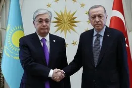 Başkan Erdoğan Kazakistan Cumhurbaşkanı Kasım Cömert Tokayev ile görüştü